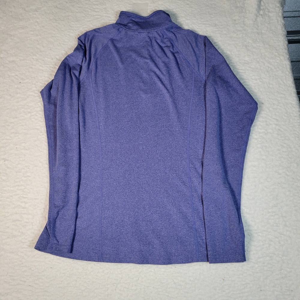 REI Co-op Quarter Zip Pullover Womens Size M Purple Heathered Long Sleeve Active - Picture 10 of 11